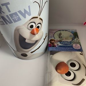 Olaf Wastebasket and Wall Decal